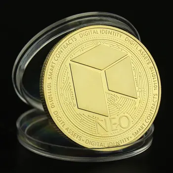 1 STK NEO Souvenir-Mønt Forgyldt Cryptocurrency Mønt Fysiske Samling Art NEO Smart Økonomi Erindringsmønt