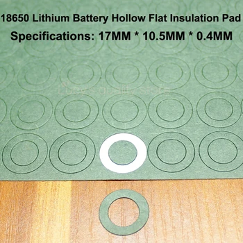 100pcs/masse 18650 lithium batteri anode hule fladskærms isolering pakning meson 18650 hule byg papir isolering pad