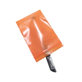100pcs Orange, Uigennemsigtig PE plast Ziplock Pose Små Reclosable Zipper Lock Pakke Lugt bevis Poser til Privatlivets fred Elementer Opbevaring