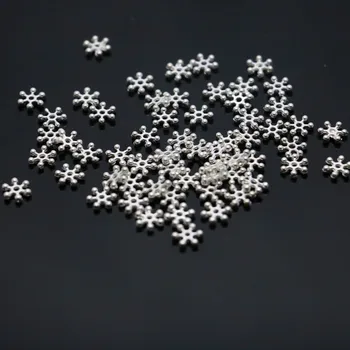 100PCS Snap-knap smykker Metal Sølv-plade DIY perler 8mm Bearbejdning af metal-dele til Armbånd, Halskæde, Smykker at Gøre Design