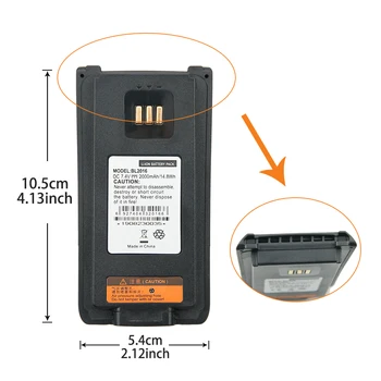 10X Batteri til Hytera HYT PD985 PD985U Walkie Talkie BL2016 2000mAh Li-Ion