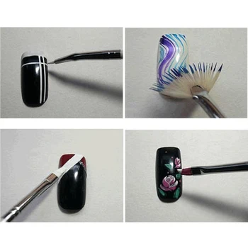 15pcs Hvid Neglelak-Gel Art Maling Design Pen-Værktøjer Negle Pensler Pensel Sæt Makeup Børster Til Manicure