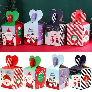 1stk Julegave Præsenterer Kasser Santa Claus Apple Boks Glædelig Jul Kasser, Poser, Emballage Nye År Xmas Udsmykning Gave Poser