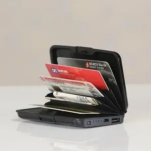 2 i 1 Lomme Oplader Tegnebog, Telefon Power Bank Digitale Lomme til Opbevaring Kort pose Pose universal Portable opbevaringspose