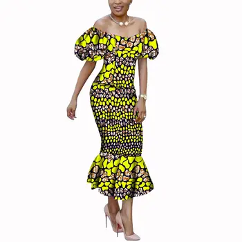 2019 afrikanske kjoler til kvinder afripride dashiki bazin riche egen tilpassede forår&efterår ren bomuld ankara print S1825061