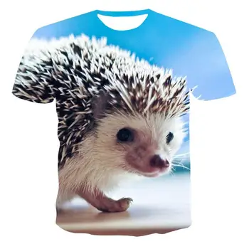 2020 Ny 3d-T -Shirt Pindsvin Mønster Casual Cool T -Shirt-3d Print af 3d-Print-hurtigtørrende T -Shirt .