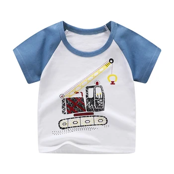 2021 Nye Børn er Sommer T-shirt i Bomuld kortærmet Trykt T-shirt Tegnefilm Søde Casual Toppe Børn Sommer babytøj 0-6t