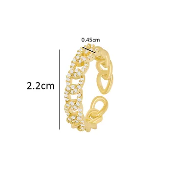 2021 Nye Luksus Zircon Twist Design, Guld, Sølv Åben Ring Til Kvinde Koreanske Mode Smykker Wedding Party Usædvanlige Finger Ring
