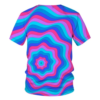 2021 Nye sommer Mode Vortex t-shirt mænd shirt Abstrakt mønster 3D Printet Sjove t-shirt Harajuku Casual streetwear tee top