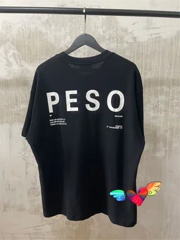 2021 PESO T-shirt Mænd Kvinder 1:1 af Høj Kvalitet, High Street Logo Skum Udskrivning af Oversized Toppe PESO Tee Tøj Korte Ærmer