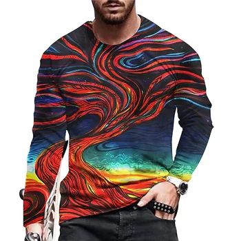 2022 sommer kort-langærmet mænds street fashion top 3D-print mønster plus size hip-hop stil, kort-langærmet T-shirt