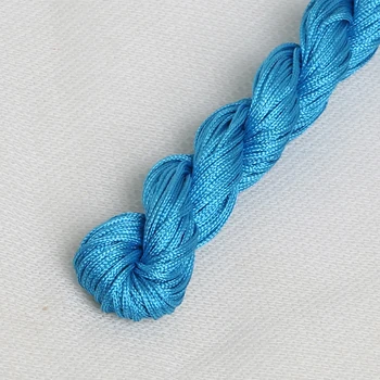 24M Mix Farve Armbånd Tråd 1 mm Polyester Snor Kinesisk Knude Macrame Rattail Ledningen Til DIY Mode Smykker Resultater