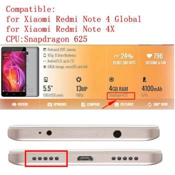 2stk for Xiaomi Redmi Note 4 Global/Bemærk, 4X snapdragon625 Ørestykke Modtager Højttaler Mobiltelefon Reparation Udskiftning Del Test