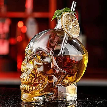 400Ml Kraniet Whisky Flaske Kreative Gotiske Vin Vodka Karaffel i Glas Flagon Bar Leverer Glas Sæt