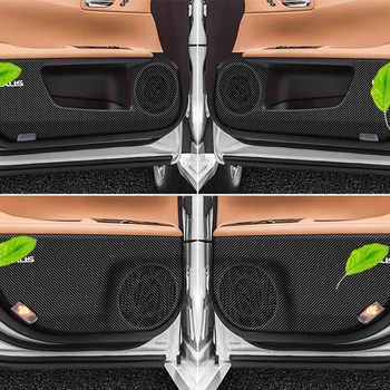 4stk Læder Bil Døren Anti Kick Pad Beskyttelse Side Edge Protector Film Klistermærker Tilbehør Til Lexus ES RS UX NX 2017-2021