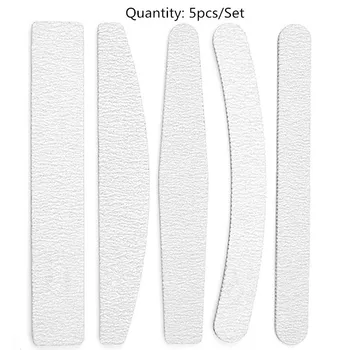 5 pc ' er/masse Sandpapir neglefil Kalk 100/180 Dobbelt Side Slibning Buffer Blok Sæt Grå neglefile For UV Gel Polish Manicure Værktøj