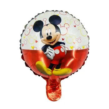 50stk 10tommer Mickey, Minnie Mouse Balloner Tegnefilm Runde Folie Ballon Pincess Fødselsdag Part Dekorationer Disney Kids Legetøj Globos