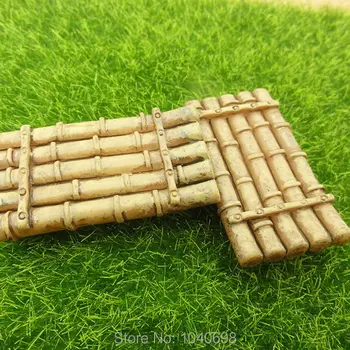5pcs/masse harpiks solid simulering bambus tømmerflåde 46mm håndværk DIY dukkehus jul smykkefremstilling Resultater