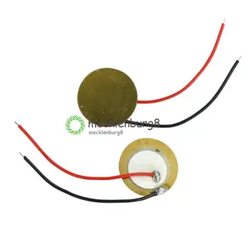 5PCS NYE 15mm Piezo Elementer buzzer Sundere Sensor Udløser Tromme Disc Med Wire Kobber Piezo buzzere Til Arduino Højttaler NY