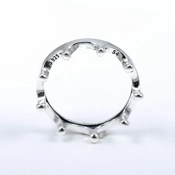 925 Sterling Sølv pan Ring af Poleret Sølv Krone Ringe Til Kvinder, Bryllup, Fest, Gave, Mode Smykker