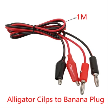 Alligator Cilps til USB/Banan Plug Test Kabel Føre Jumper Ledning Mand Kvinde DC 5.5x2.1 Crocodile Clip Sondens Strømforsyning Adapter