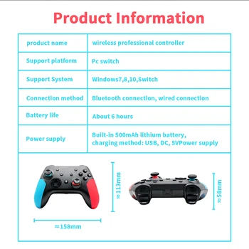 BT5.0 Trådløse Controller Dualshock Spil Håndtere PC-Kontrol Joysticket for at Skifte USB-Gamepad Controller Gaming Kontrol til at Skifte til Pro