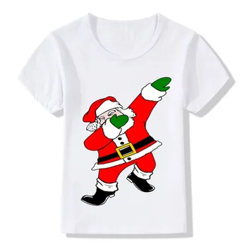 Børn Piger Drenge Sjove Christmas T-shirts Tøj Baby Santa Claus T-Shirt, Børn Tøj Toppe, T-shirt Hvid t-Shirts BAL158