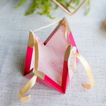 Candy box taske chokolade cookies gave til Fødselsdag, Bryllup Part Indretning håndværk DIY fordel baby brusebad rose farve Wh