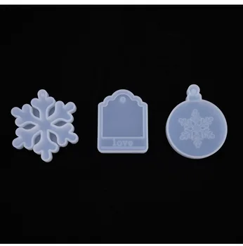 DIY Crystal Silikone Formen Snefnug Jul Håndværk DIY Epoxy Harpiks Forme Vedhæng Smykker Silikone Formen For Harpiks