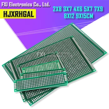 Elektronisk Universal Printed Circuit Board Dobbelt Side Prototyping PCB Board DIY Til Arduino 2x8cm 3x7cm 5x7cm 8x12cm 9x15cm