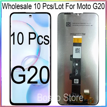 Engros 10 Stk/Masse til Moto G20-LCD-Skærm med Touch Digitizer Assembly 6.5