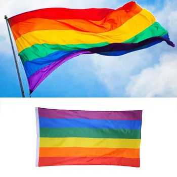 FenKicyen 90x150cm LGBT-Flag Lesbian Gay Pride-Venligt Farverige Banner Homoseksuel Hjem dekorative Tilbehør Parade Flag