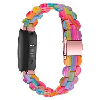 For Fitbit inspirere 2 Band Harpiks Håndledsrem Smart Ur band Farverige Kvinder Mænd Armbånd correa for Fitbit Inspirere HR / Inspirere