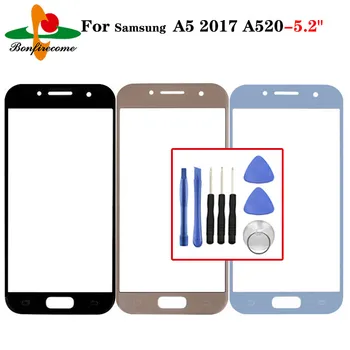 For Samsung Galaxy A5 2017 A520 A520M A520F Touch Screen Sensor LCD-Front Glas Ydre Linse Udskiftning