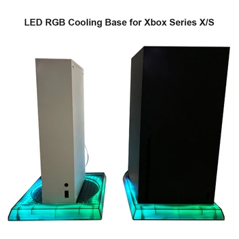 For Xbox-Udgaven X/S spillekonsol Lodret Stå APP Fjernbetjening RGB LED Base Afhentning Rytme Lys Varmeafledning Dock Stand