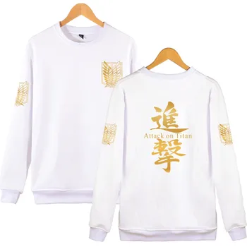 Foråret Efteråret Shirt Angreb på Titan Crew neck langærmet bomulds-sweatshirt Shingeki ingen Kyojin Cosplay Survey Korps Logo Toppe