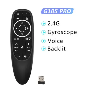 G10S Pro Stemme Fjernbetjening 2.4 G & Trådløse Bluetooth Air Mouse Gyroskop IR-Læring Til Android Tv Box HK1 H96 Antal X96 Mini