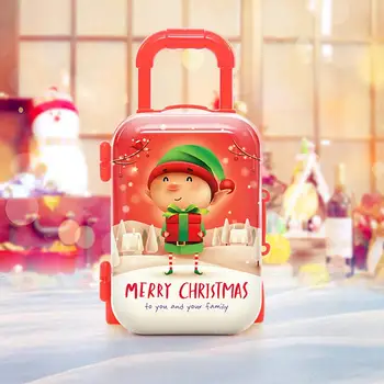 Glædelig Jul Slik Kasser Mini Kuffert Formet Af Hvidblik Max Søde Gaver Max Små Smykker Beholder Mønt Box Til Børn Gaver
