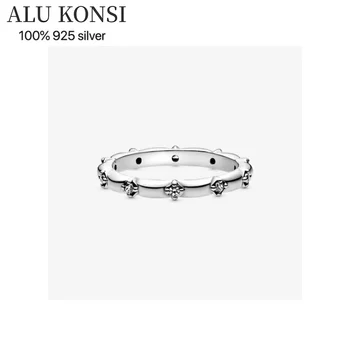 Hot Salg Passe Oprindelige Virkelige 925 Sterling Sølv pan ring For Kvinder bryllup par ringe temperament luksus DIY Smykker