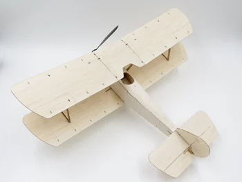 K6 RC Fly Micro Mini Sopwith Pup balsatræ 378mm Vingefang Biplan Warbird Fly Kit med Børsteløse el-System