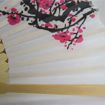 Kinesiske Plum Blossom Folde Hånden Fans Dancing Fan Vintage Bambus Fan Fest, Bryllup Gaver Hjem Dekorationer