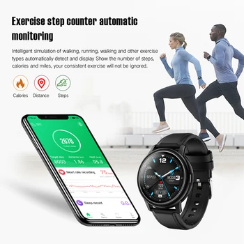 LF28 Smart Ur IP67 Vandtæt 1.28 tommer Skærm Fitness Tracker puls Flere Sports Mode Smartwatch Mænd Til Android, IOS