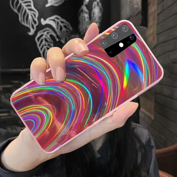LOVECOM Luksus Laser Phone Case For Samsung S21 Plus S20 S10 S9 S8 Plus Note 8 9 10 Note 10 Pro Rainbow Tilfælde Soft Back Cover