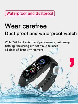 M5 Smart Armbånd Mænd Kvinder Puls Opdagelse Sundhed Tracker Sportsur, Der Kører Skridttæller Bluetooths Vandtæt Armbåndsur