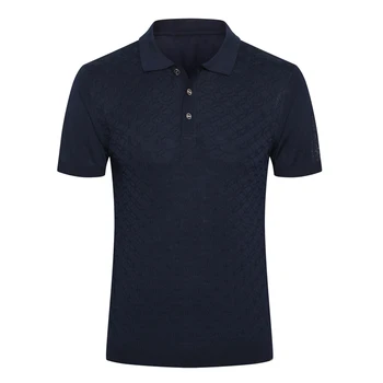 Milliardær Polo shirt til mænd silke 2019 sommer Mode England Casual lynlåse behagelig kvalitet embriodery M-5XL gratis fragt
