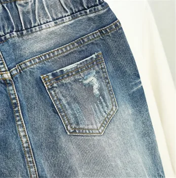 Mødre Jeans Kurve Plus Size Kvinder Kæreste Fede Stor 5XL Mode Løs Denim Bukser ouc519