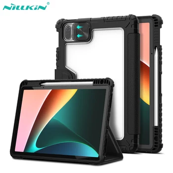 NILLKIN For Xiaomi Pad 5 Case Magnetisk Smart Cover til Mi Pad 5 Kamera Beskyttelse Cover Med Blyant Holder Til Mi Pad 5 pro 2021