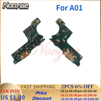 Novaphopat For Samsung A01 Mikro-USB-Oplader Opladning Port-Stik Flex Kabel A015F Mic Mikrofon Tracking