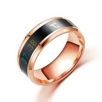 Nye 316L Rustfrit Stål Temperatur Ring Titanium Stål Smykker Engagement Bryllup Part Smykker Jubilæum Gave