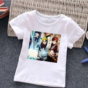 Nye Sommer Naruto T-Shirts til Børn Populær Fashion Anime Print Børn Tøj Drenge Grils Unisex Tees Toppe Homewear Kostumer